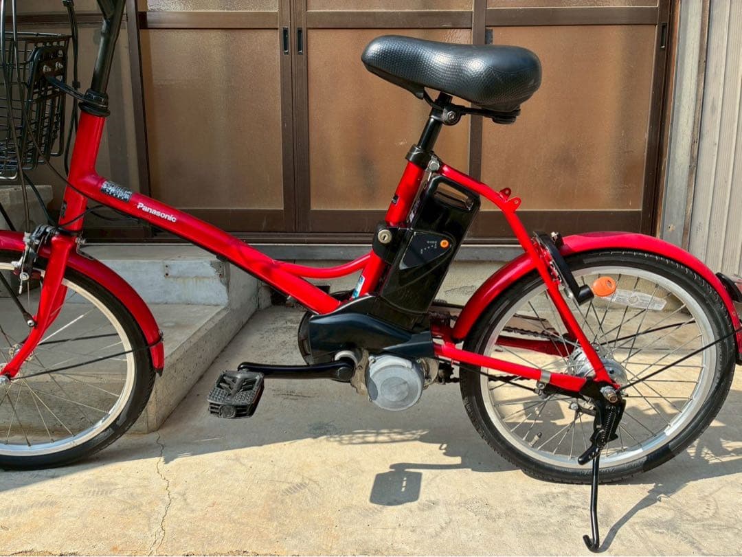 電動自転車　№6976 パナソニック シュガードロップ 20インチ 赤