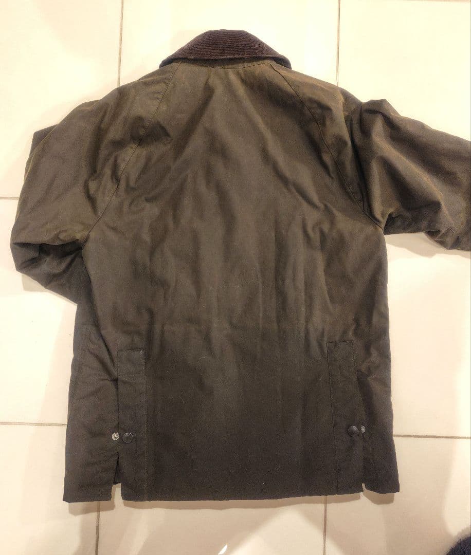 美品保管袋付き BEDALE ビデイル ワックスジャケット セージ コットン L