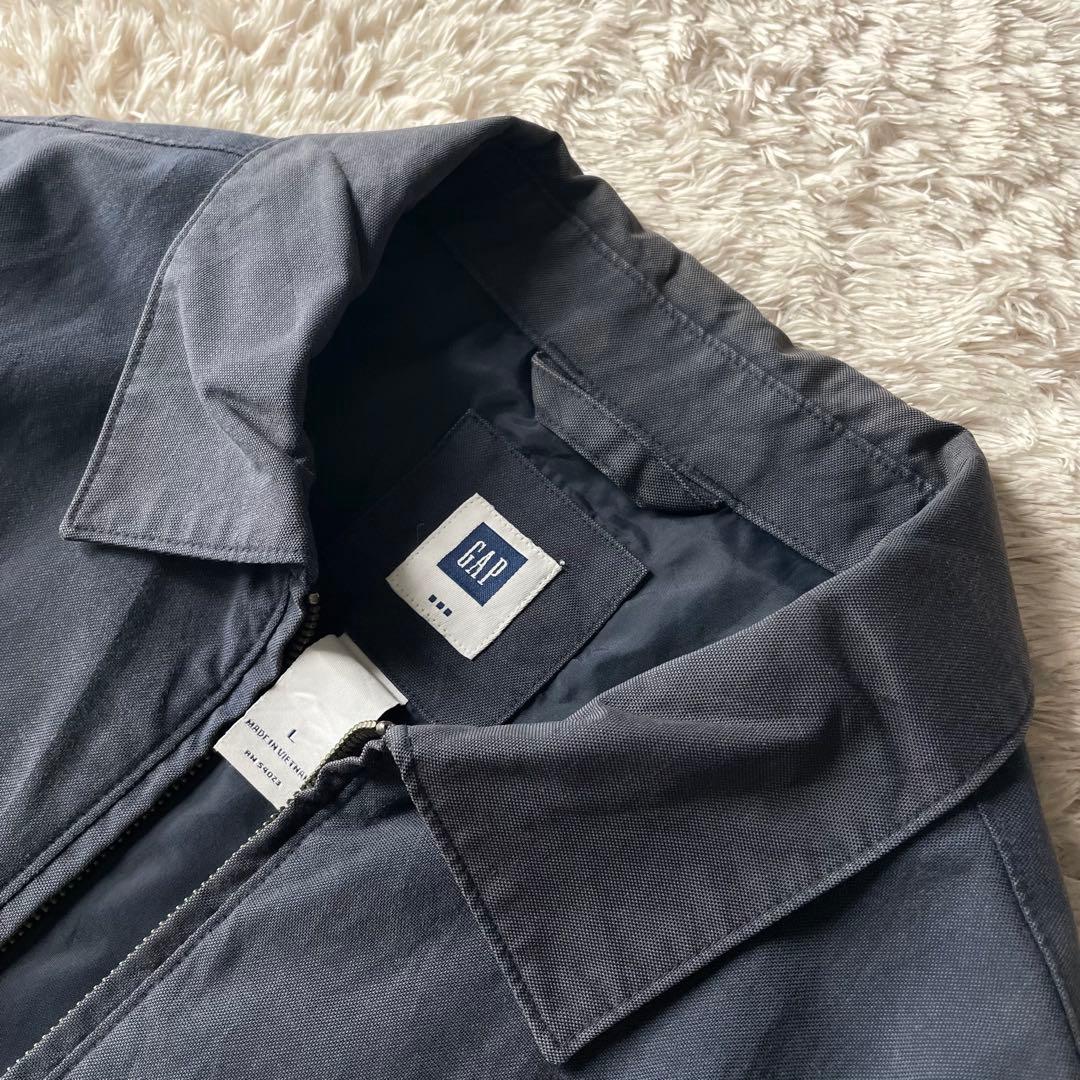 ギャップ 00s GAP ナイロン コットン ドリズラー ジャケット L 紺
