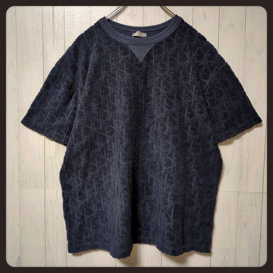 【入手困難・美品】ディオール☆オブリーク Tシャツ パイル生地 L ブラック