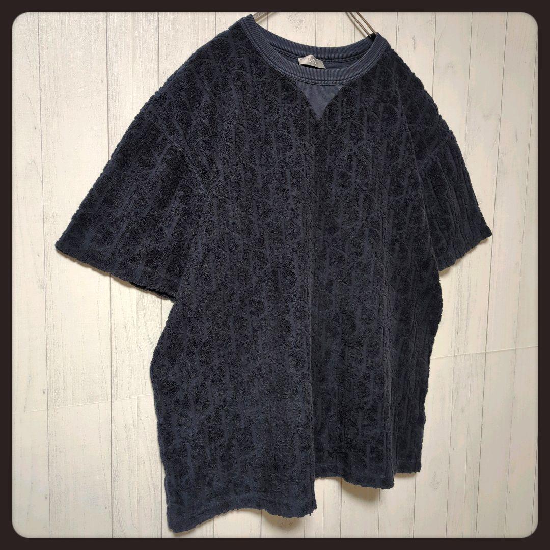 【入手困難・美品】ディオール☆オブリーク Tシャツ パイル生地 L ブラック
