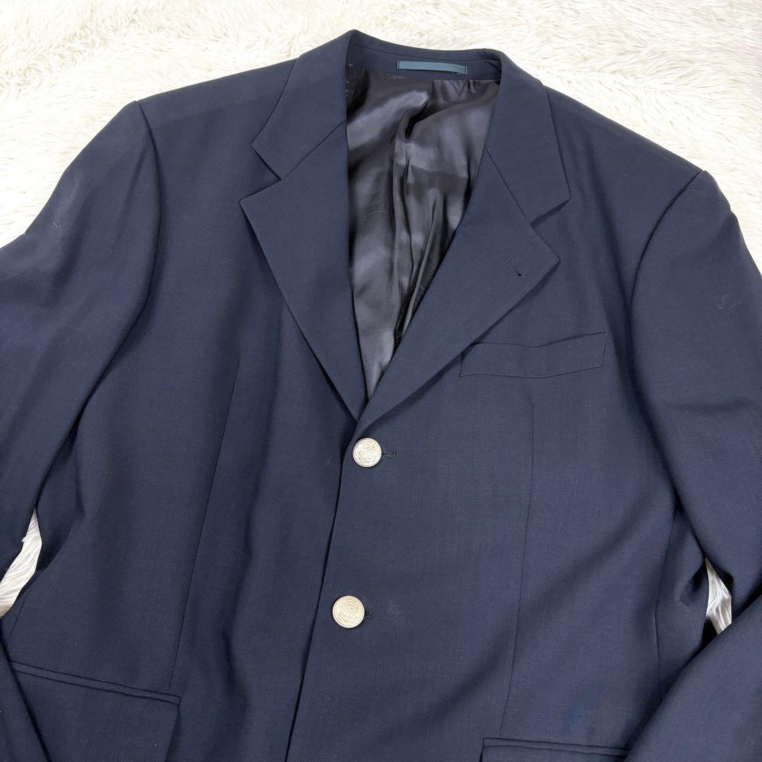 HUGO BOSS 銀ボタン　テーラードジャケット　紺ブレ