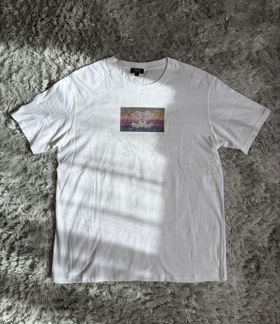 大特価‼️ CHANEL ココマーク ラインストーン 半袖Tシャツ ロゴ