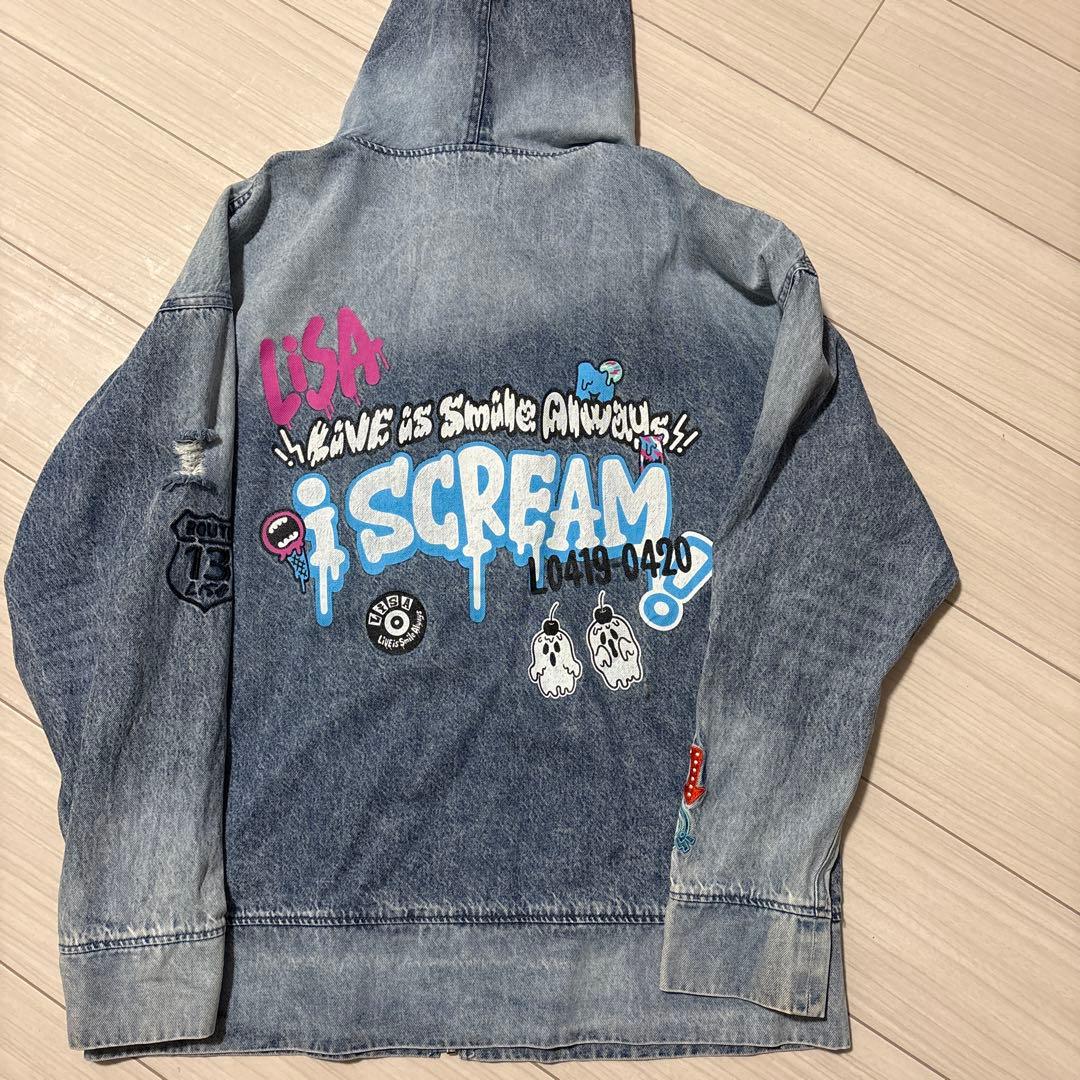 【即日配送】Mサイズ iScream デニムパーカー LiSA