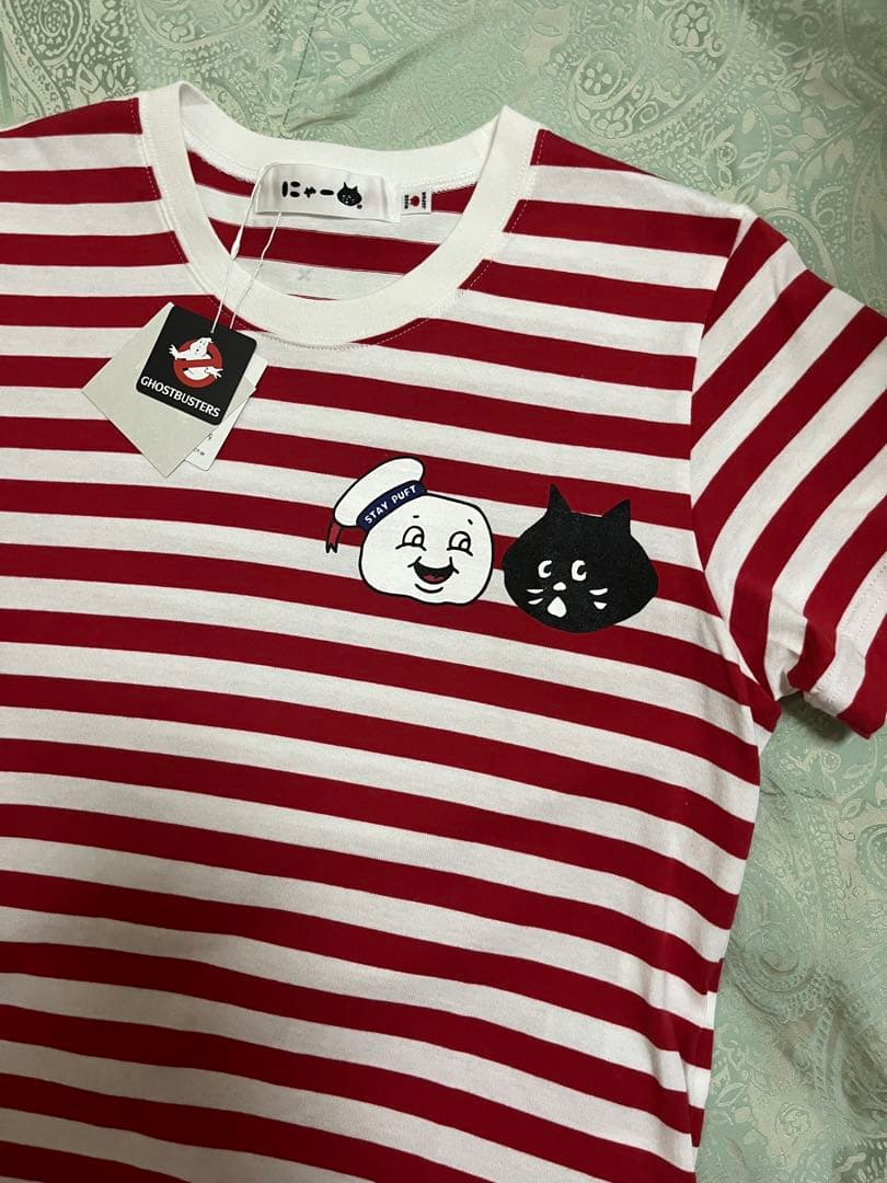 にゃー　ゴーストバスターズ　コラボ　Tシャツ　レッド　ブルー　セット　ネネット