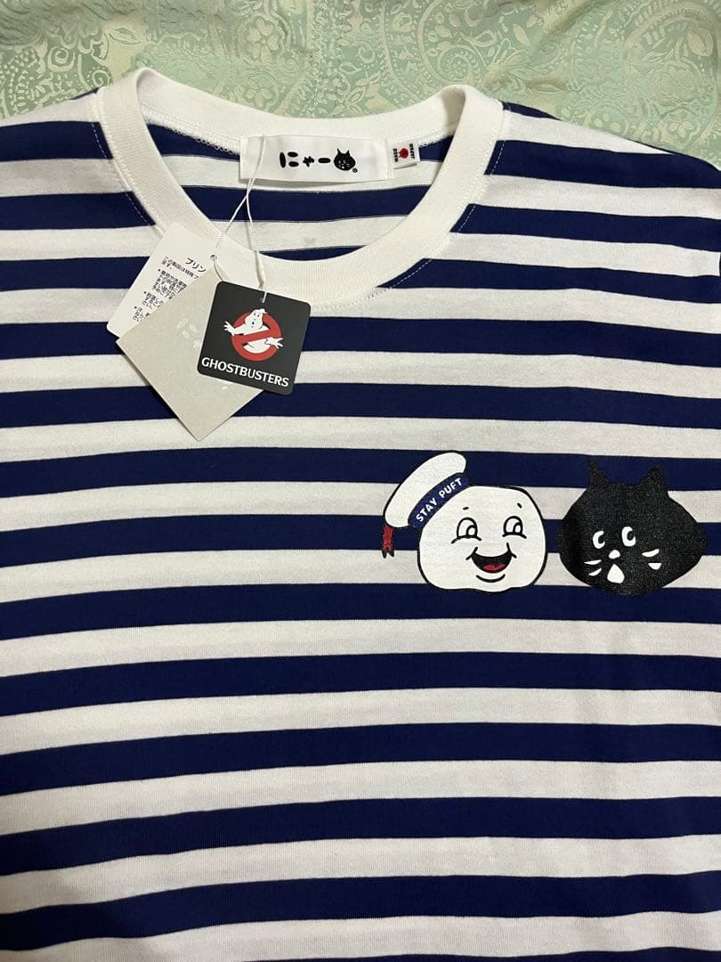 にゃー　ゴーストバスターズ　コラボ　Tシャツ　レッド　ブルー　セット　ネネット