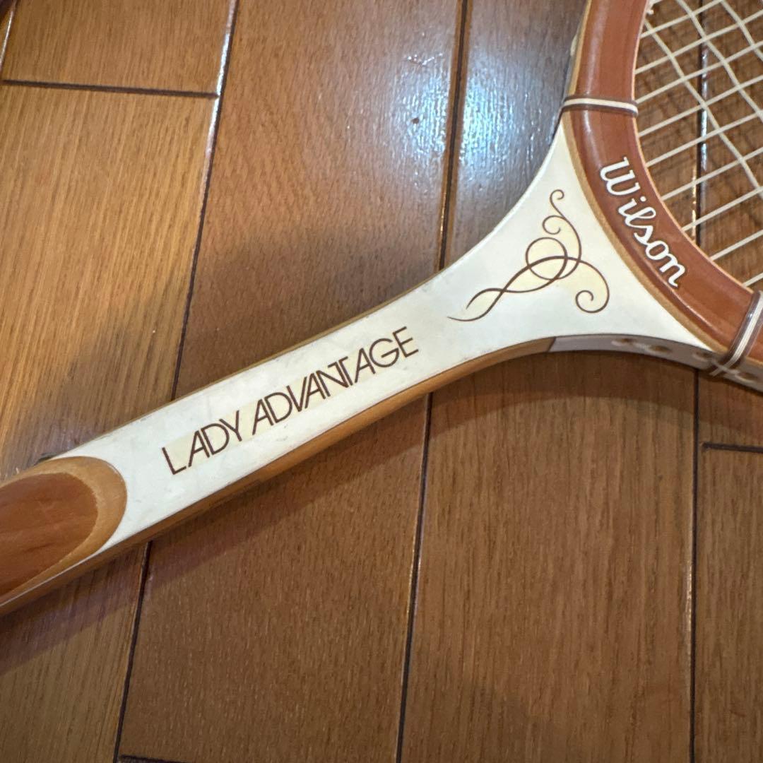 希少 木製 Wilson テニスラケット ケース付き