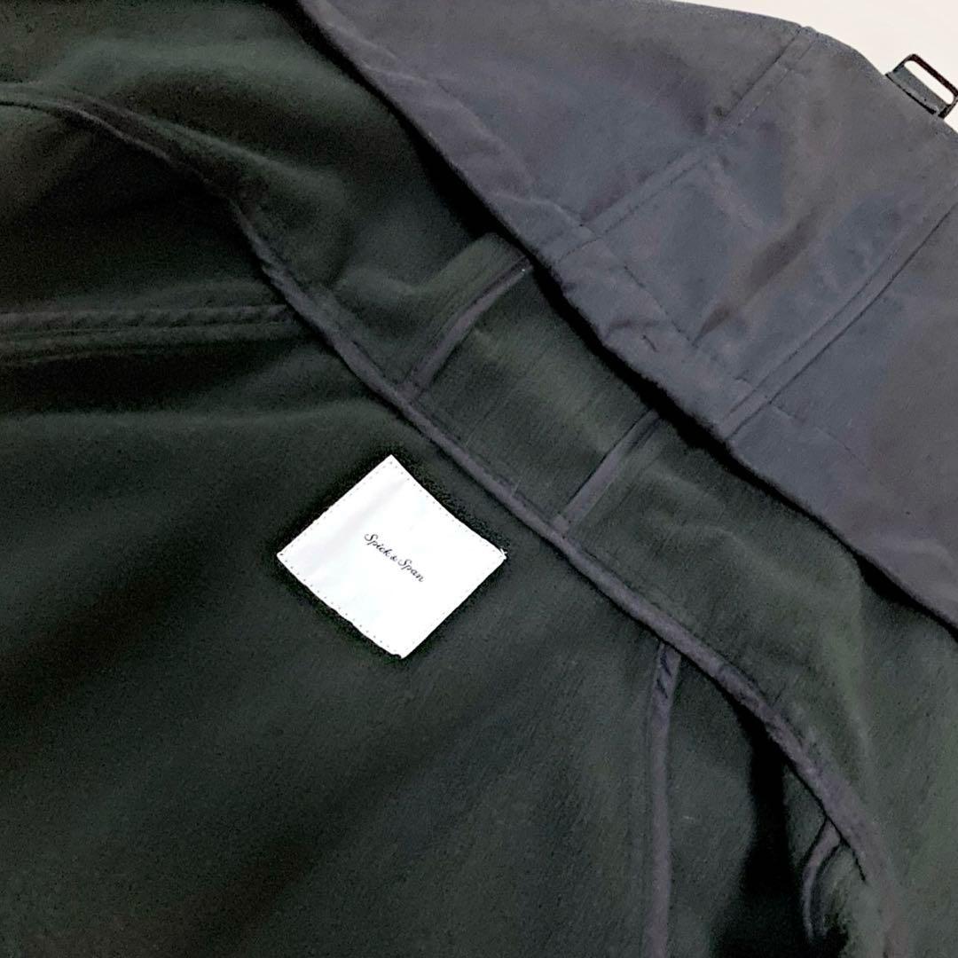 【美品】Spick & Span⭐️ボンディングフーデッドコート 撥水加工 黒