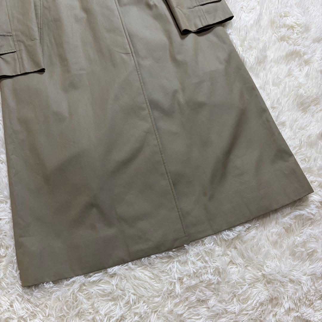 美品 80～90s バーバリー ステンカラーコート レディース 白タグ 玉虫XL