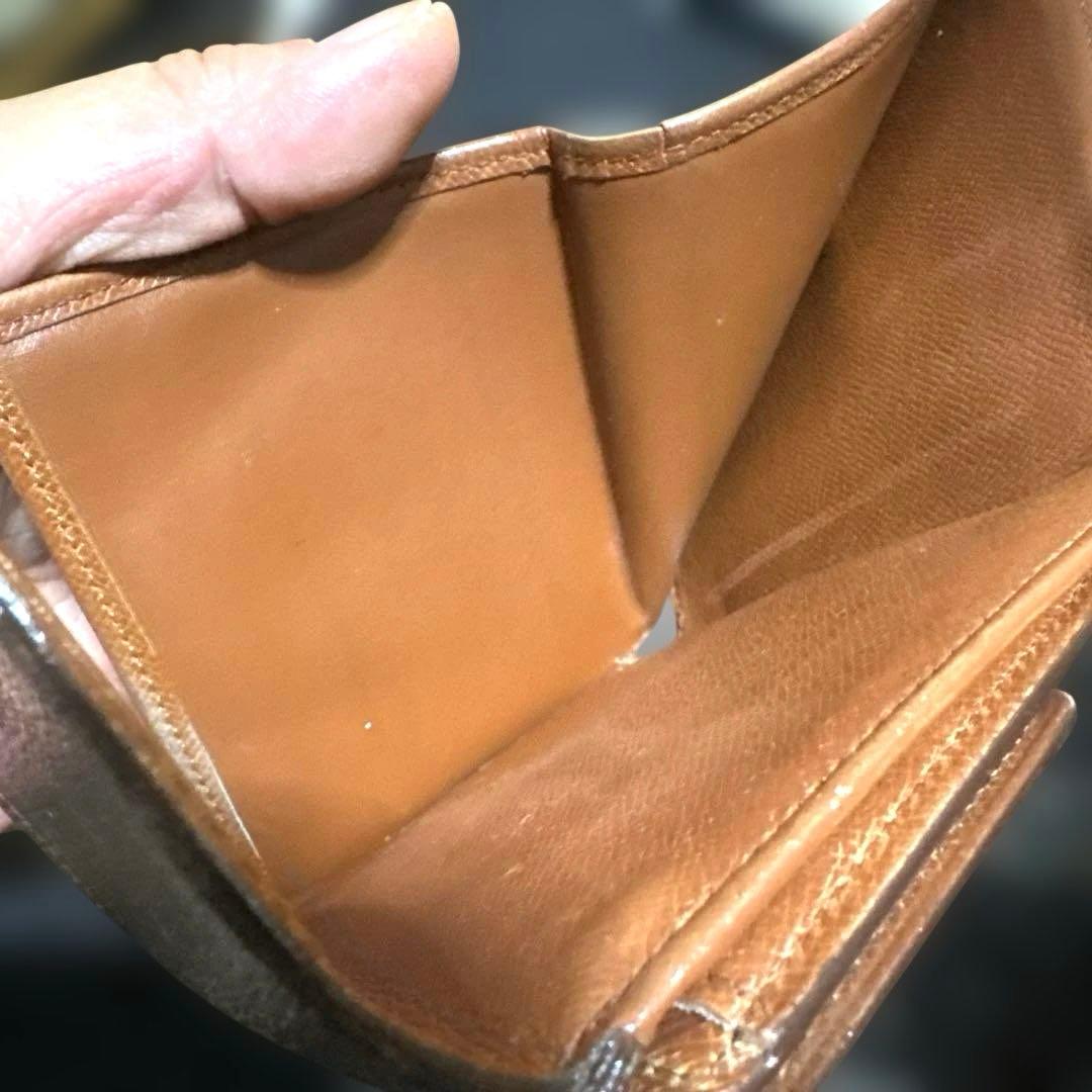 ⑥★在庫セール/良品♪モノグラム Wホック折財布