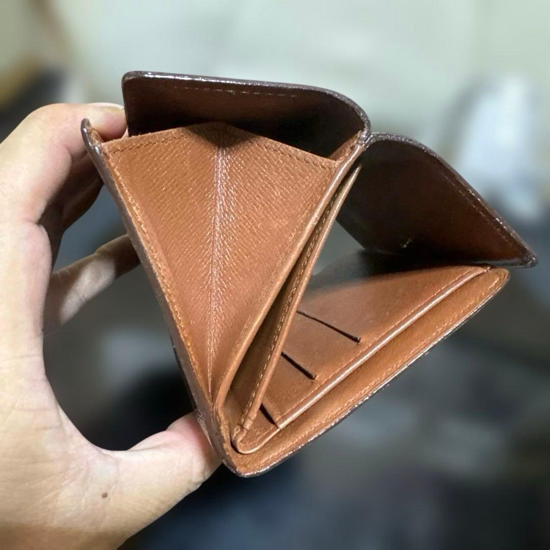 ⑥★在庫セール/良品♪モノグラム Wホック折財布