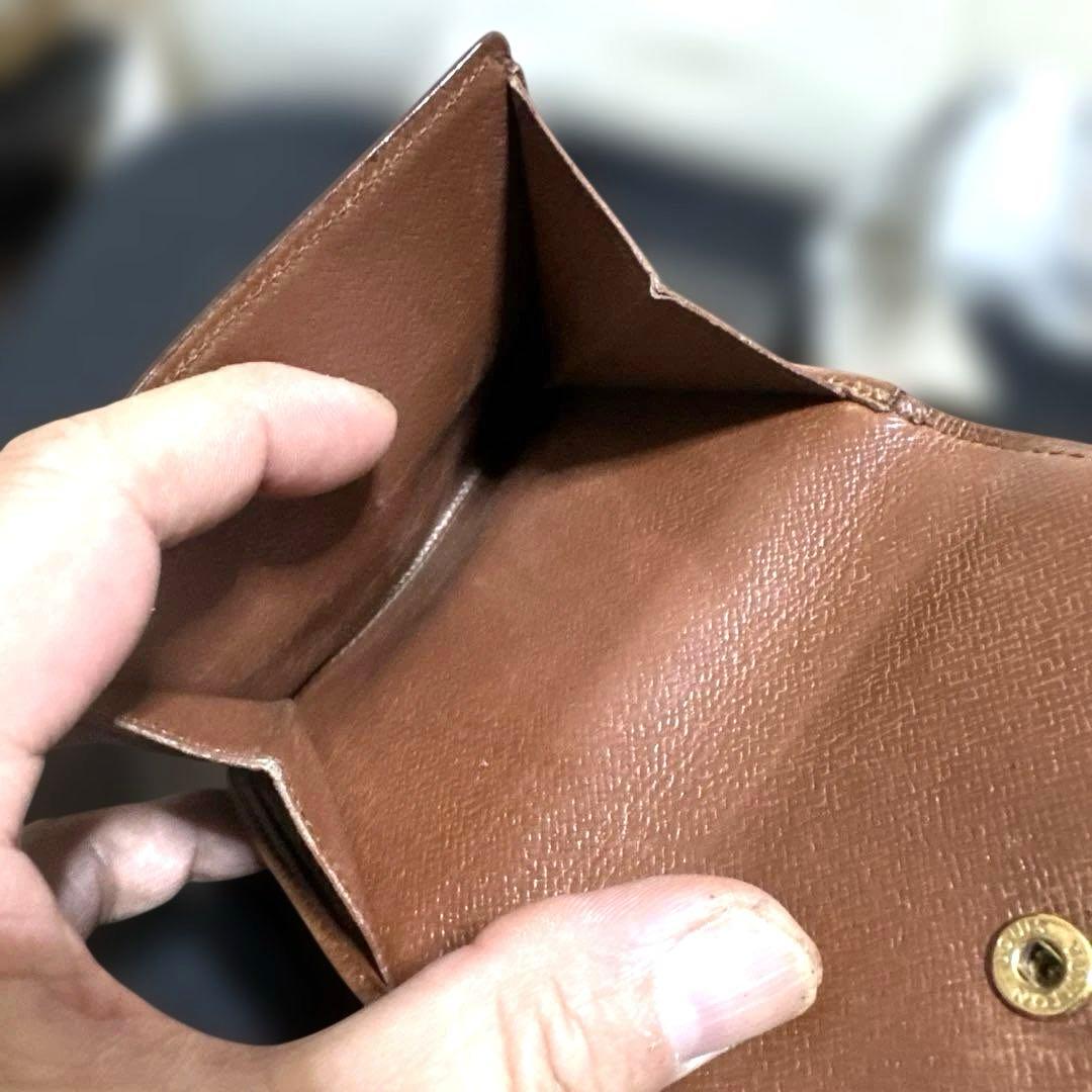 ⑥★在庫セール/良品♪モノグラム Wホック折財布