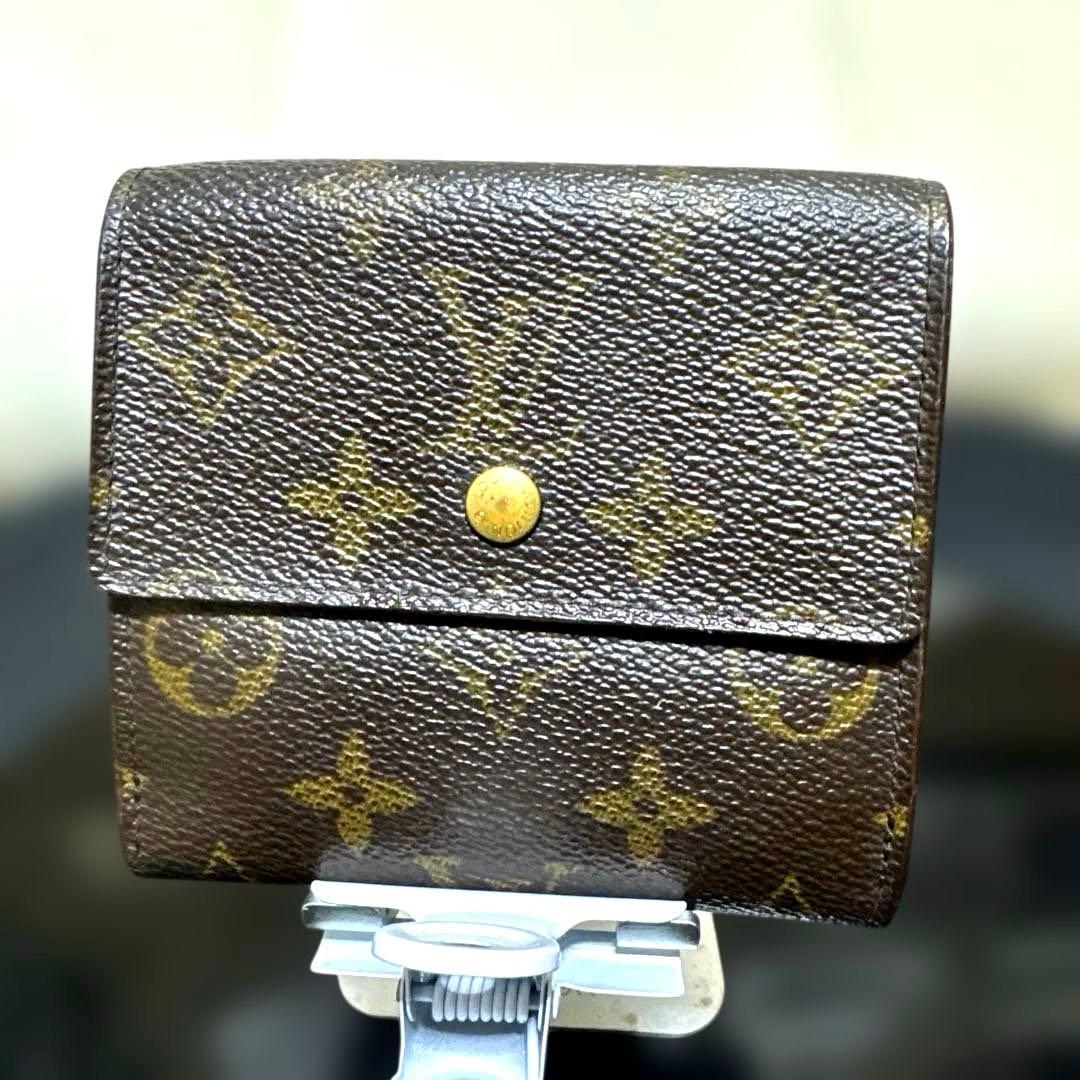⑥★在庫セール/良品♪モノグラム Wホック折財布