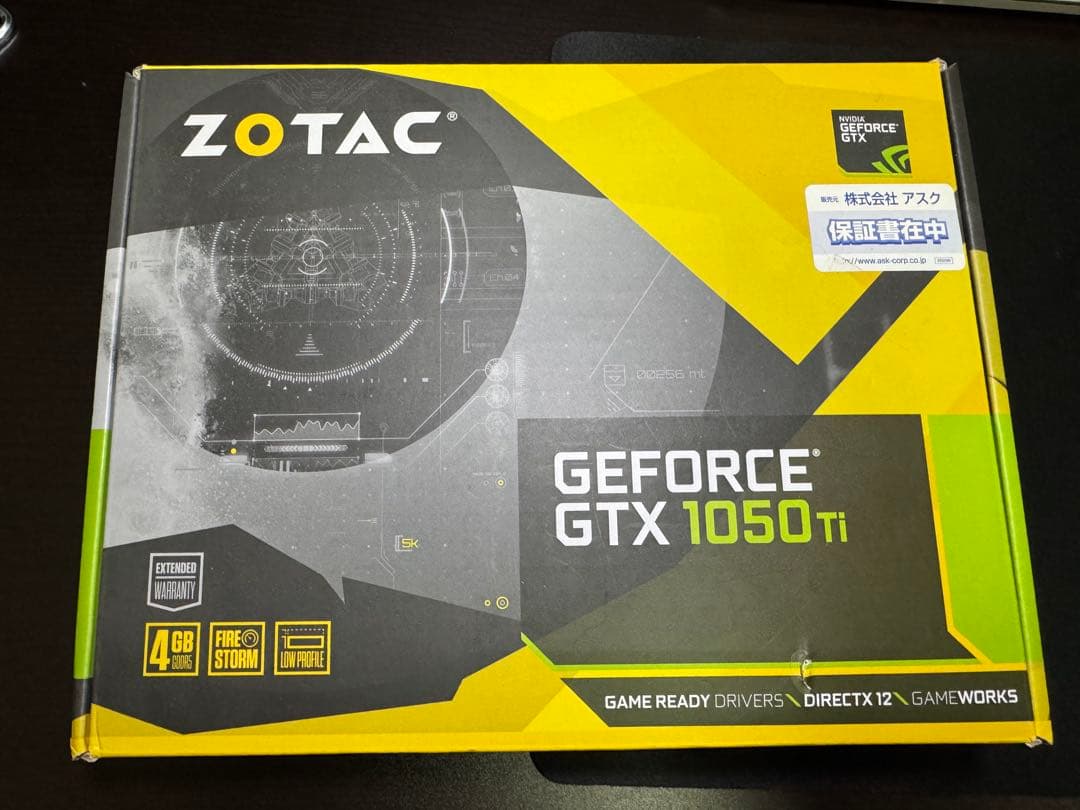 グラフィックボード・グラボ・ビデオカード ZOTAC GEFORCE GTX 1050 Ti 4GB
