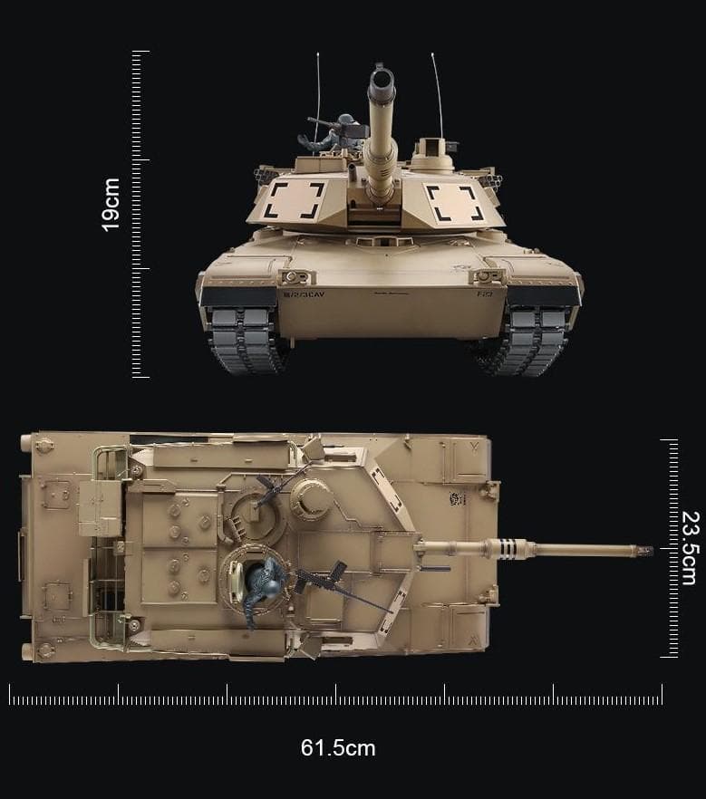 1/16サイズ戦車ラジコン　USエイブラムス　ヘンロン3918-1基板7.0