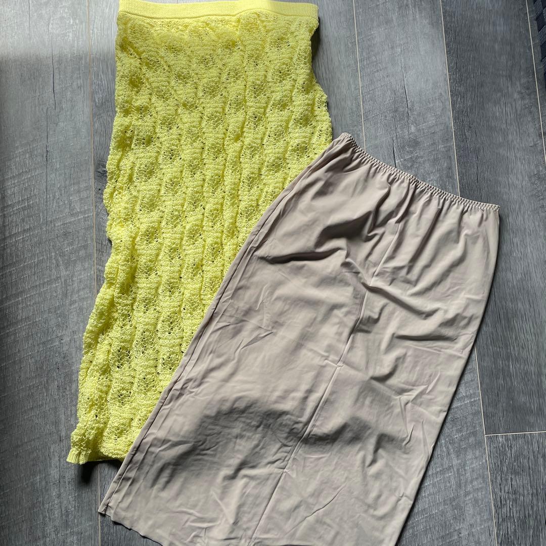 スカート NICENICE MOMENT /LACE KNIT SKIRT