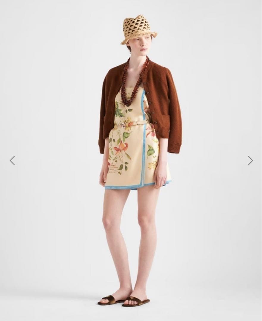 PRADA トライアングルパッチウールカーディガン38