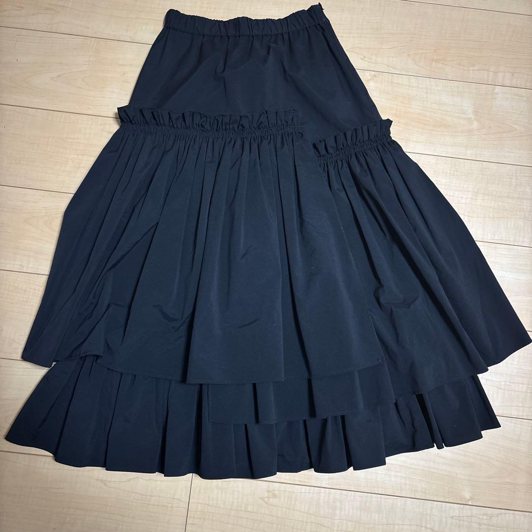 UNITED ARROWS P ティアード スカート ブラック 36 S