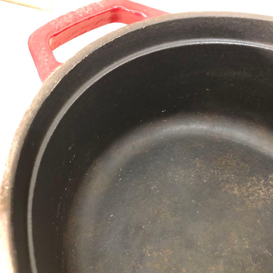 STAUB LA COCOTTE 赤 鍋 22cm 中古