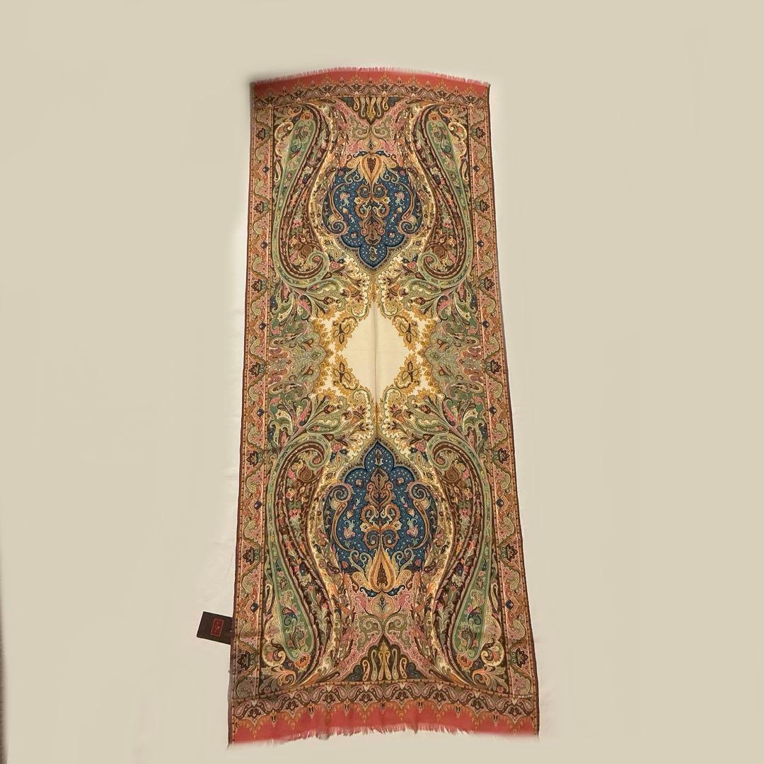 洗練されたデザイン　ETRO 正規品　大判ショール　 希少サイズ　10