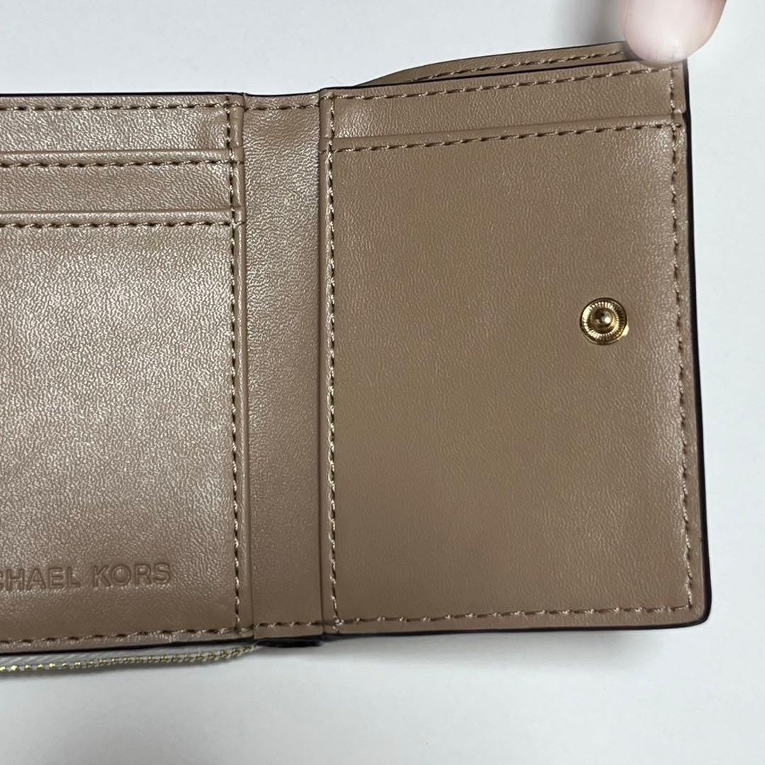 MICHAEL KORS 三つ折り財布 ミニ財布 ホワイト/ゴールド