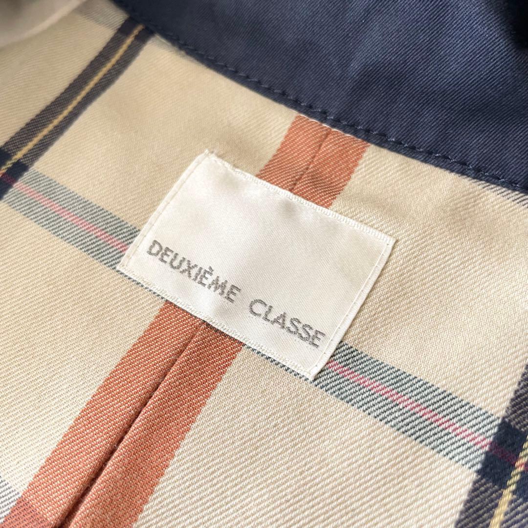 極美品 DEUXIEME CLASSE ハーフコート F ネイビー