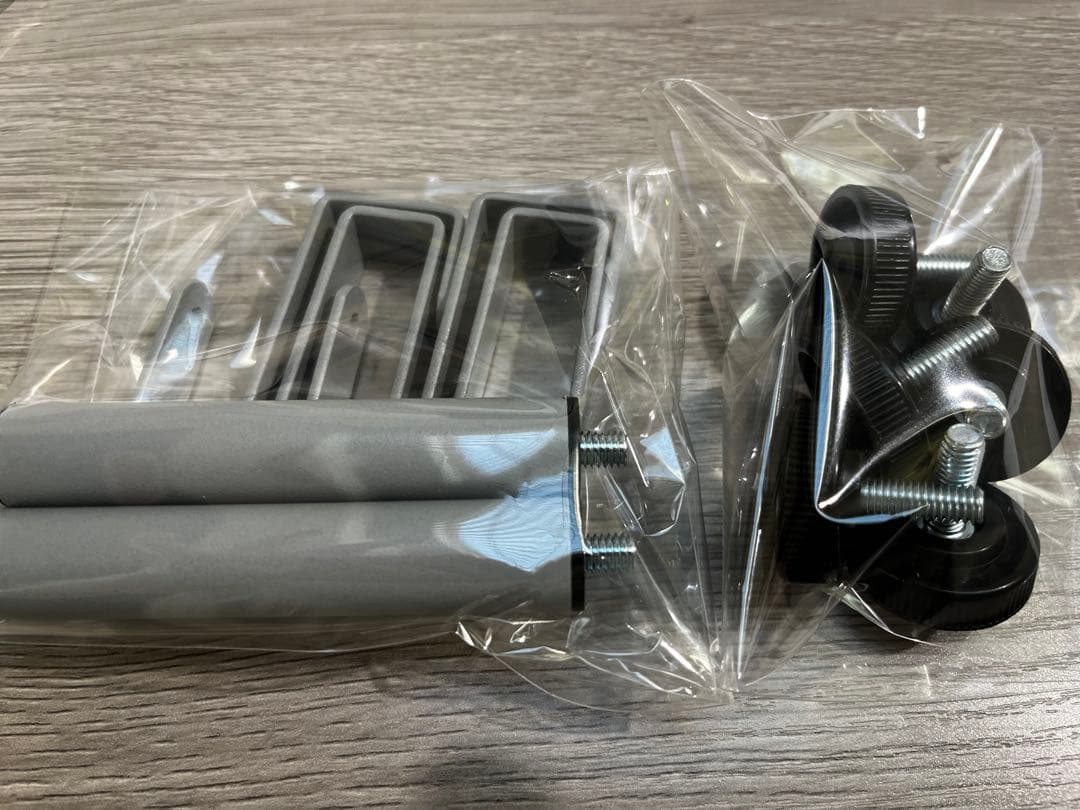 L字型パソコンデスク グレー 3段棚付き