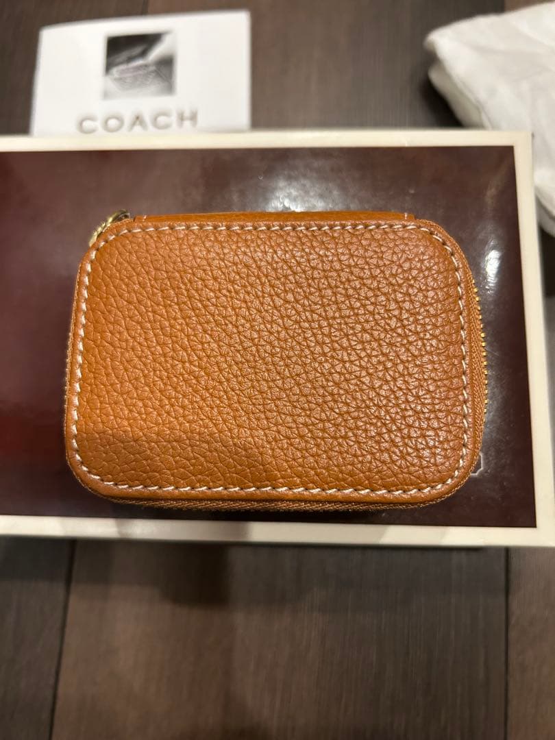 【未使用】【美品】COACH レザー ピルケース 薬瓶3個付き