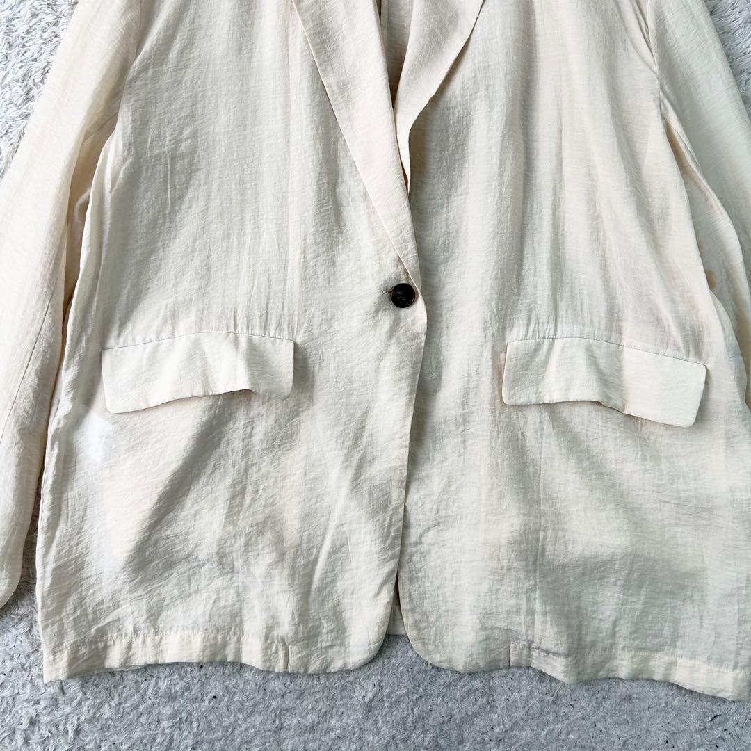 CLANE SHEER TAILORED SHIRT シルク混 M アイボリー