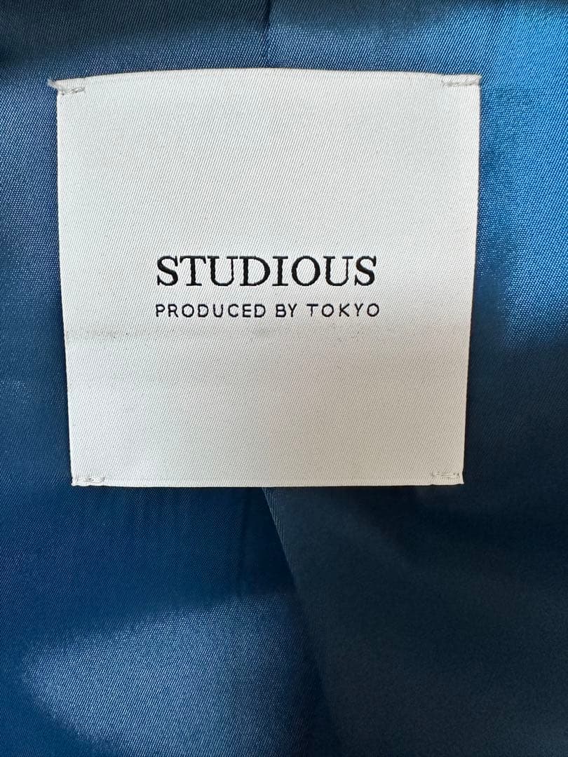 STUDIOUS 青スーツ セットアップ カジュアル無地
