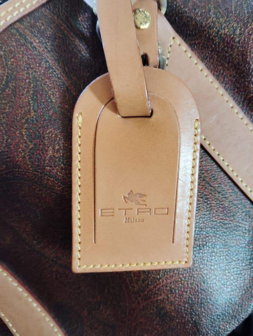 美品　ETRO　エトロ　ボストンバッグ　鍵付き　ペイズリー柄