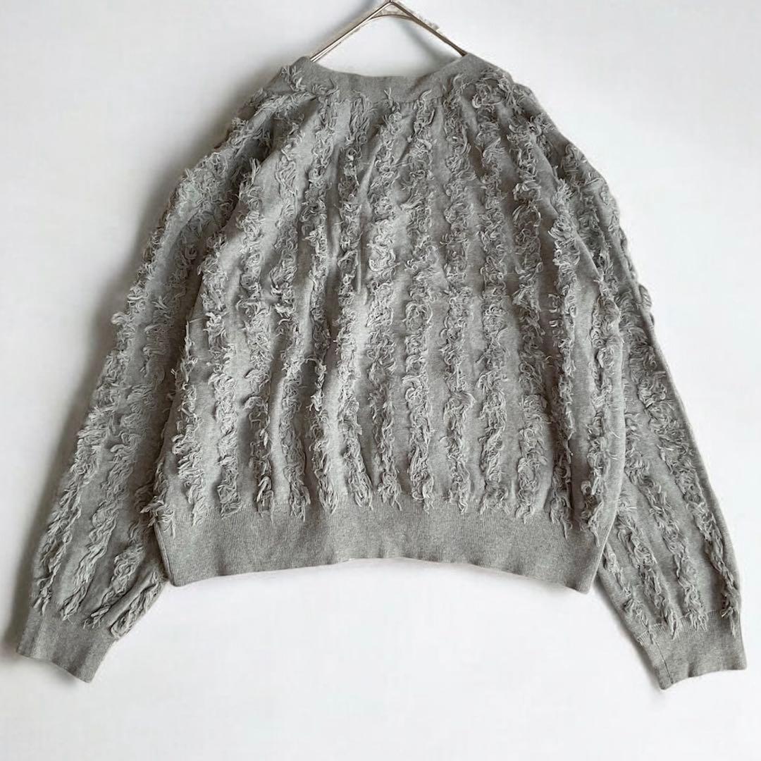 美品 NOLLEY'S Rie Miller カットジャガードカーディガン M