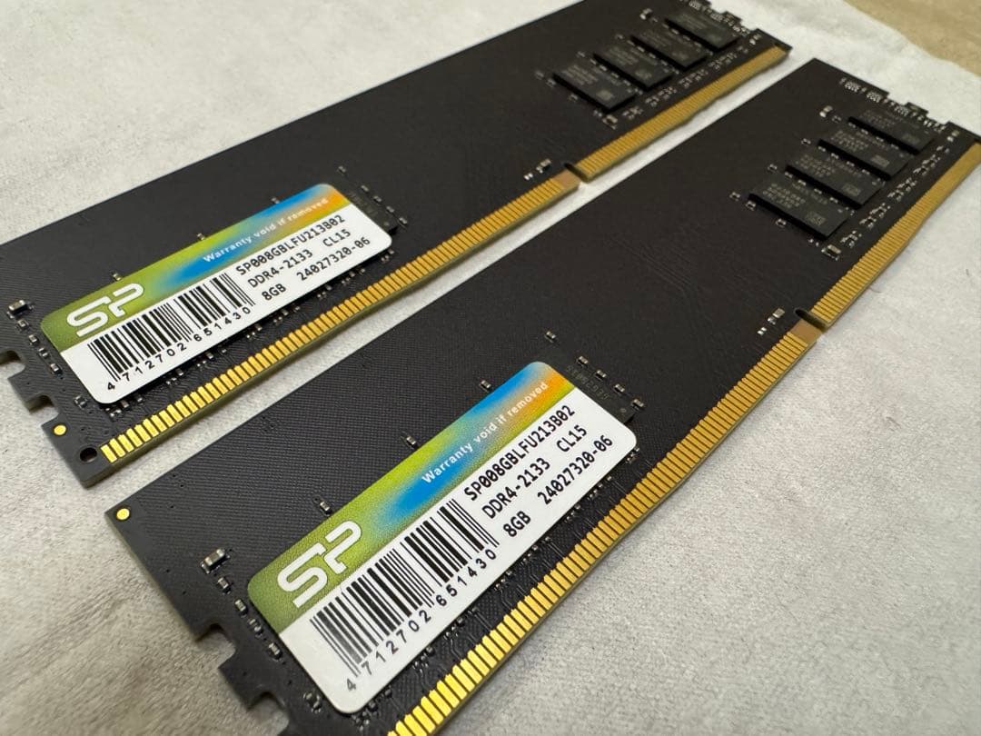 SP Silicon Powerメモリ DDR4-2133 8GB×2枚
