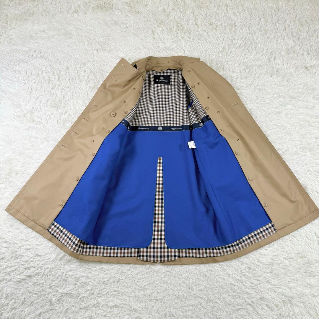 近年 極美品 アクアスキュータム トレンチコート ライナー ベージュ ベルト L