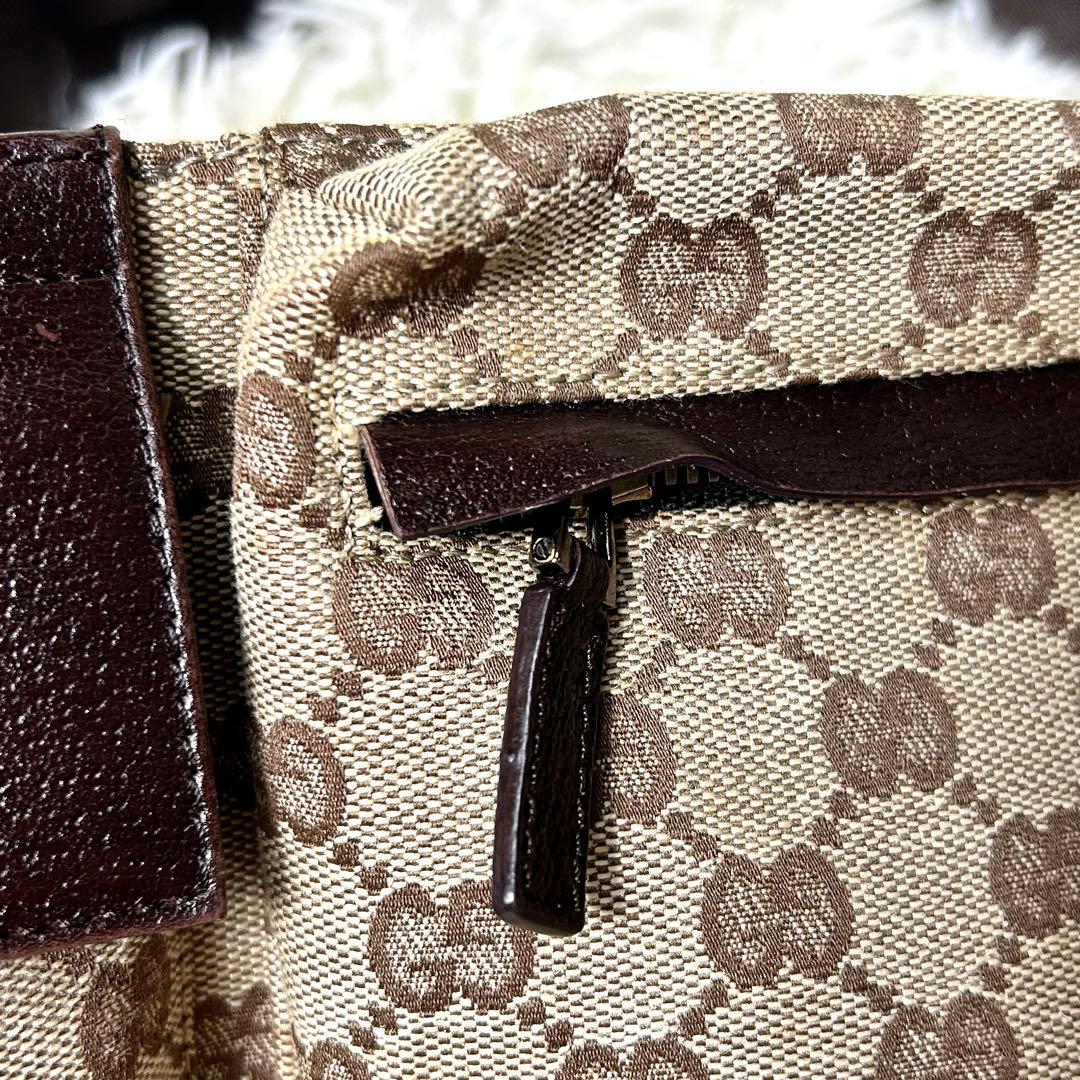 【美品】GUCCI グッチ GG キャンバス ボディバッグ ウエストポーチ