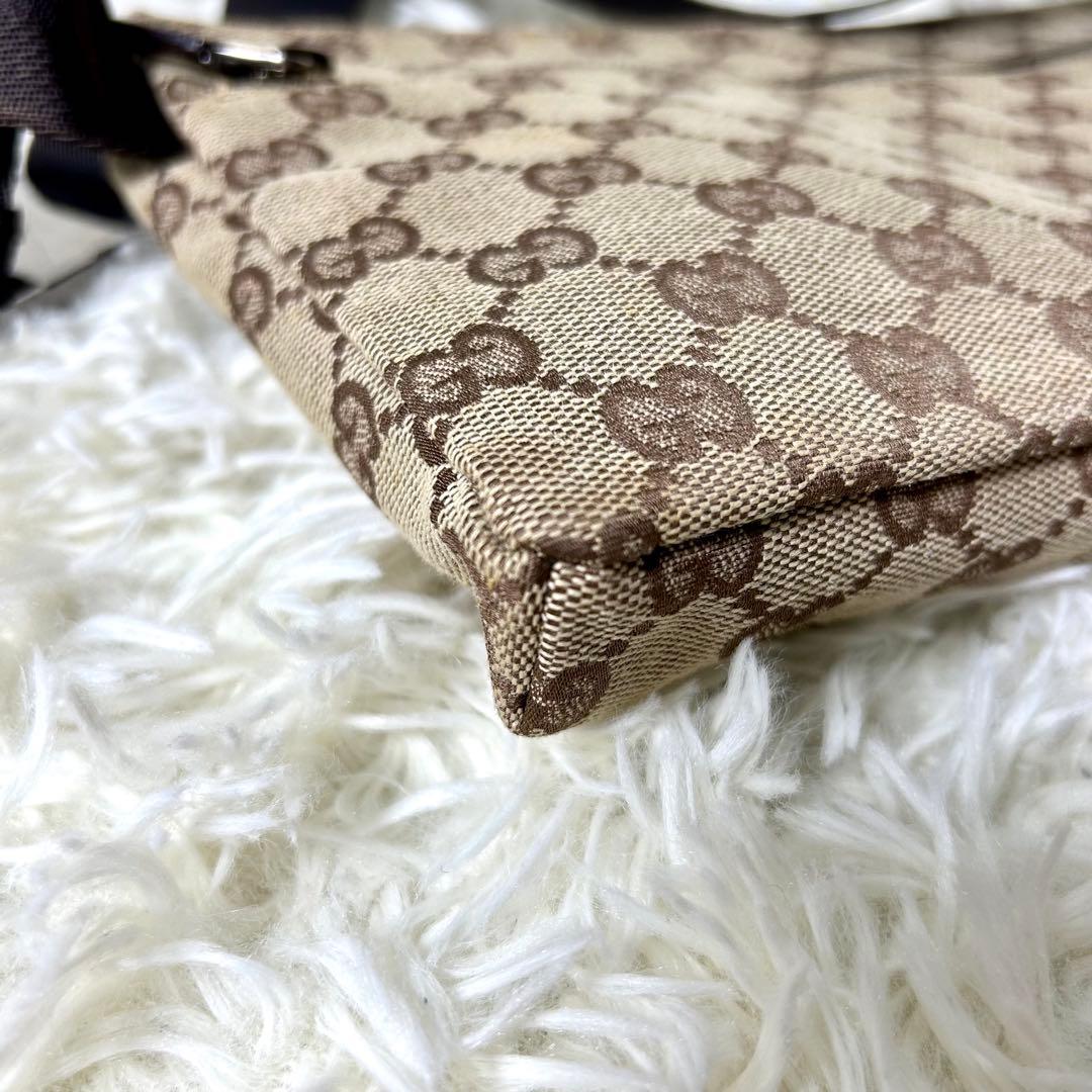 【美品】GUCCI グッチ GG キャンバス ボディバッグ ウエストポーチ