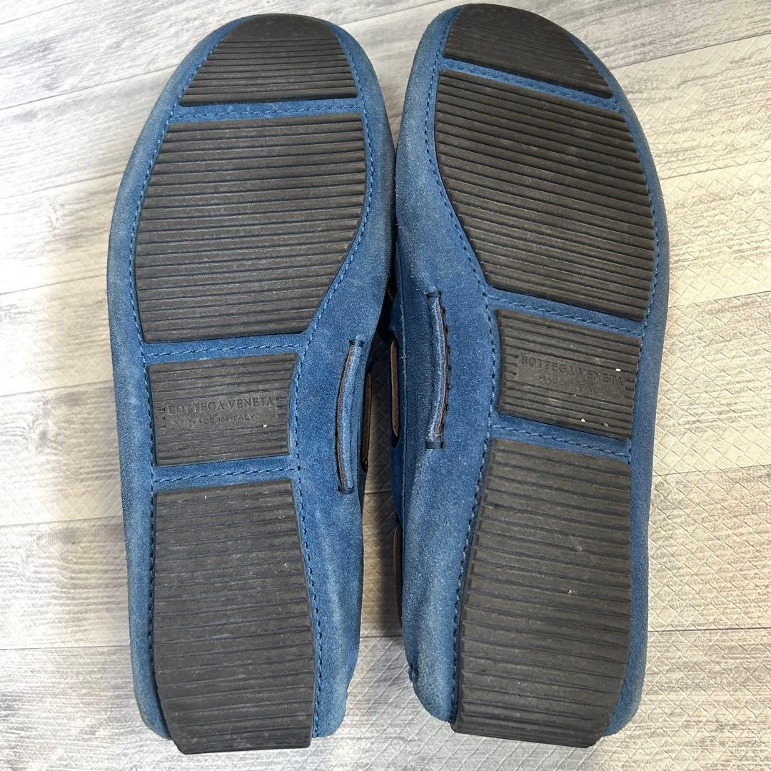 BOTTEGA VENETA ボッテガ ドライビングシューズ スエード ブルー
