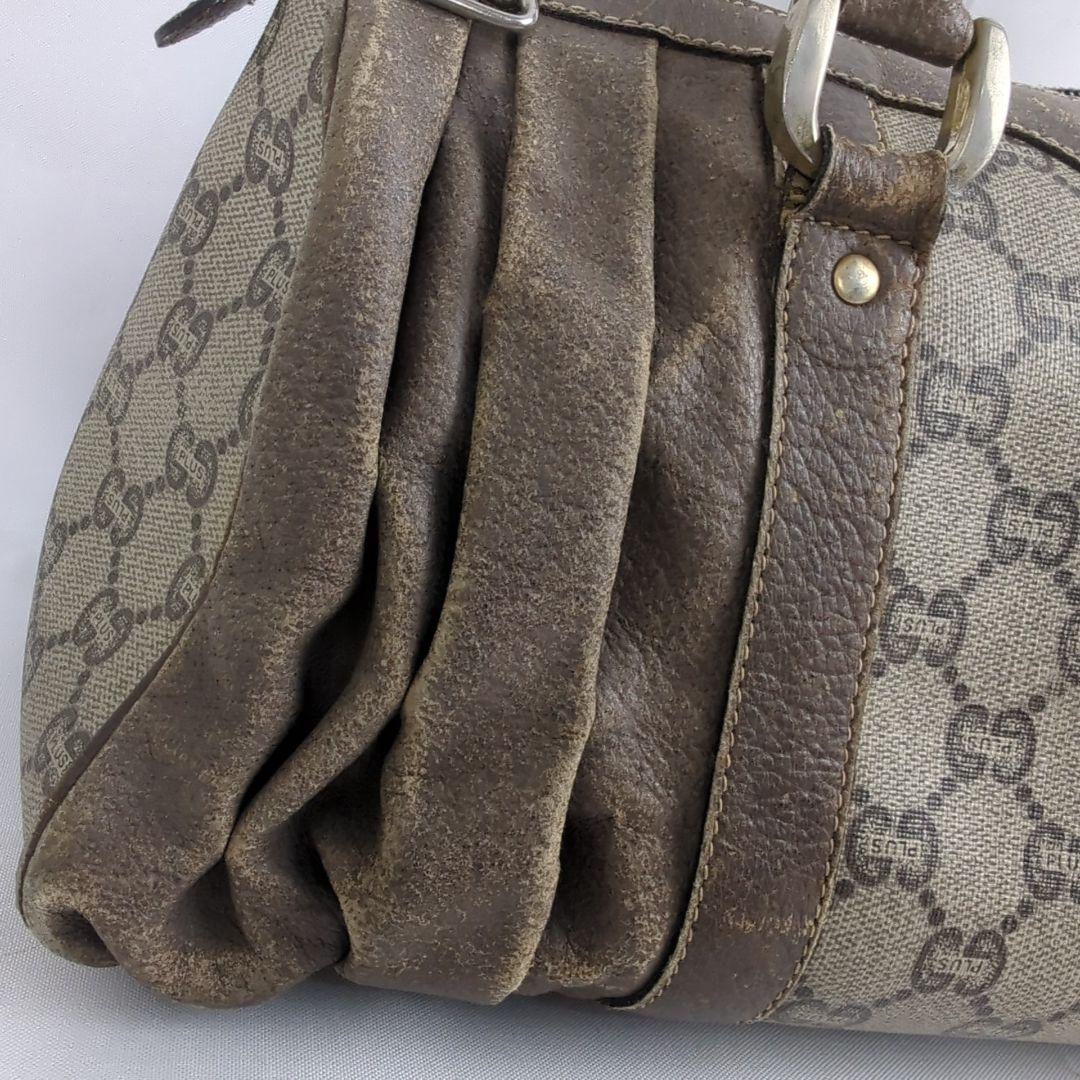 GUCCI グッチ プラス ミニ ボストンバッグ ハンドバッグ GG柄 ロゴ