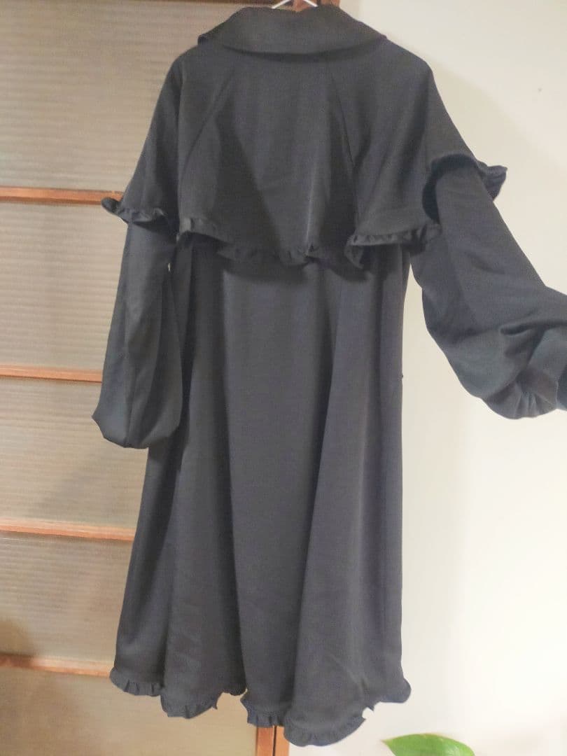 タグ付き新品・青木美沙子×ニナス×しまむらコラボ・ロングコート・ブラック・黒・Ｌ