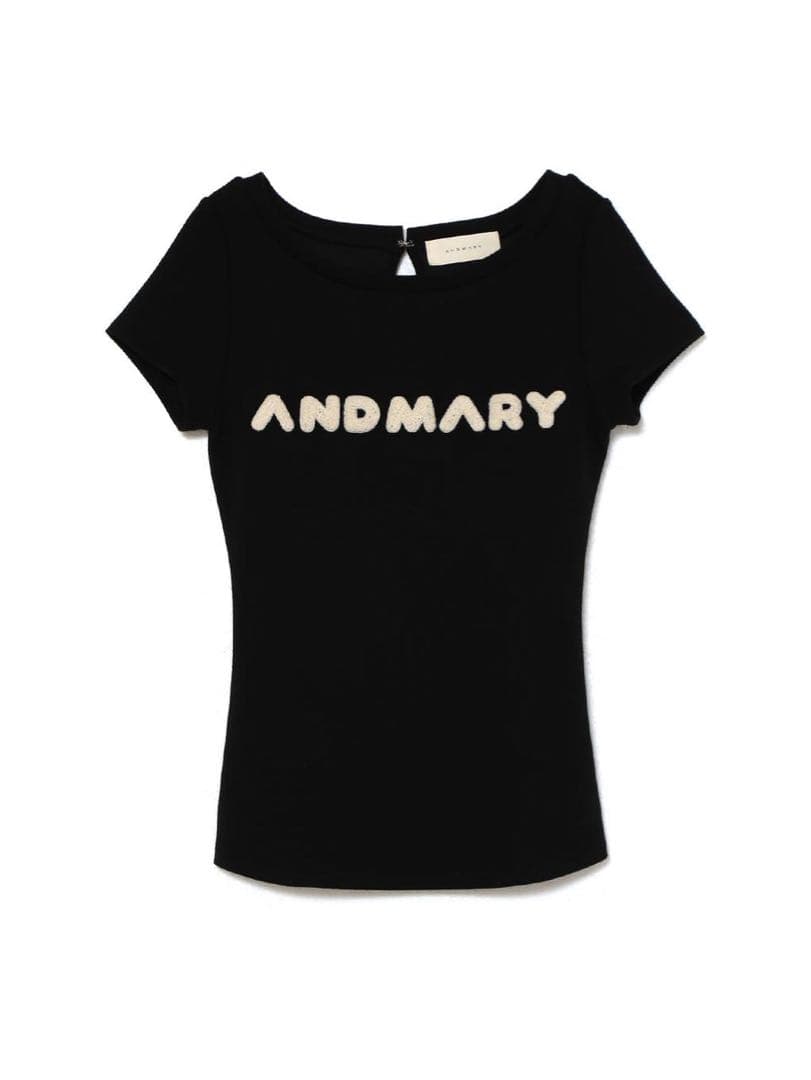 ブラック　ANDMARY Mary logo tops Tシャツ
