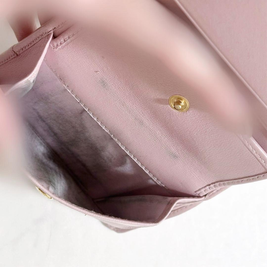 【今月中まで⚠️】miumiu マテラッセレザー 折り財布 ピンク