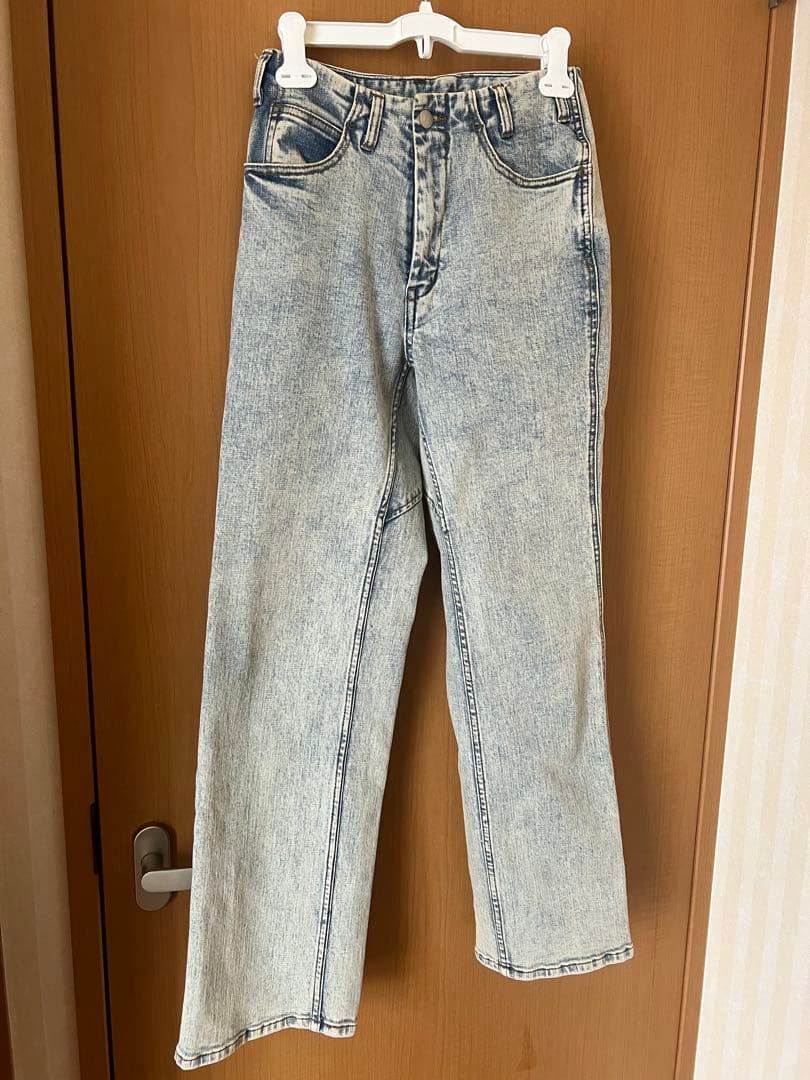 ANDMARY heart hip denim XSサイズ light blue