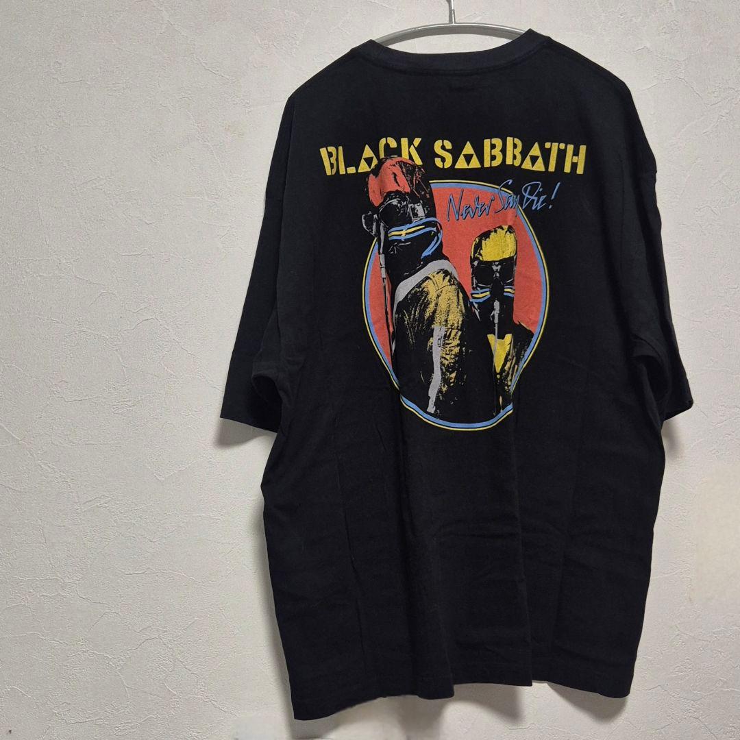 メゾンスペシャル プライムオーバークルーネックTシャツ ブラックサバス サイズ2