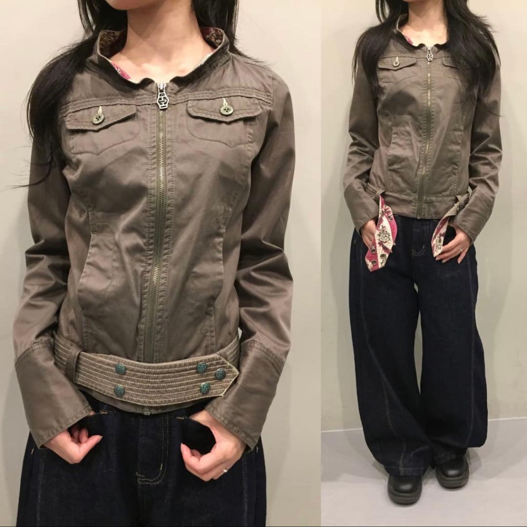 y2k❤️ 00s DIESEL ウォッシュ加工 ミリタリージャケット