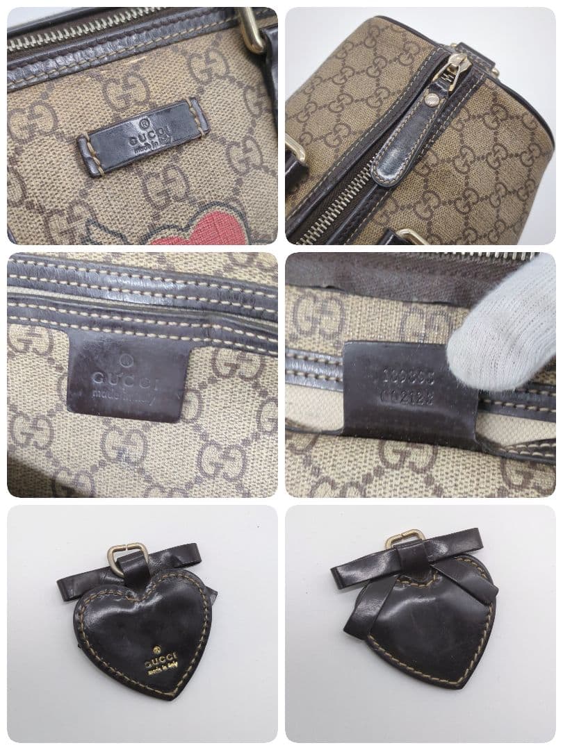 【入手困難・】グッチ☆ボストンバッグ GGスプリーム PVC 花柄 ハート