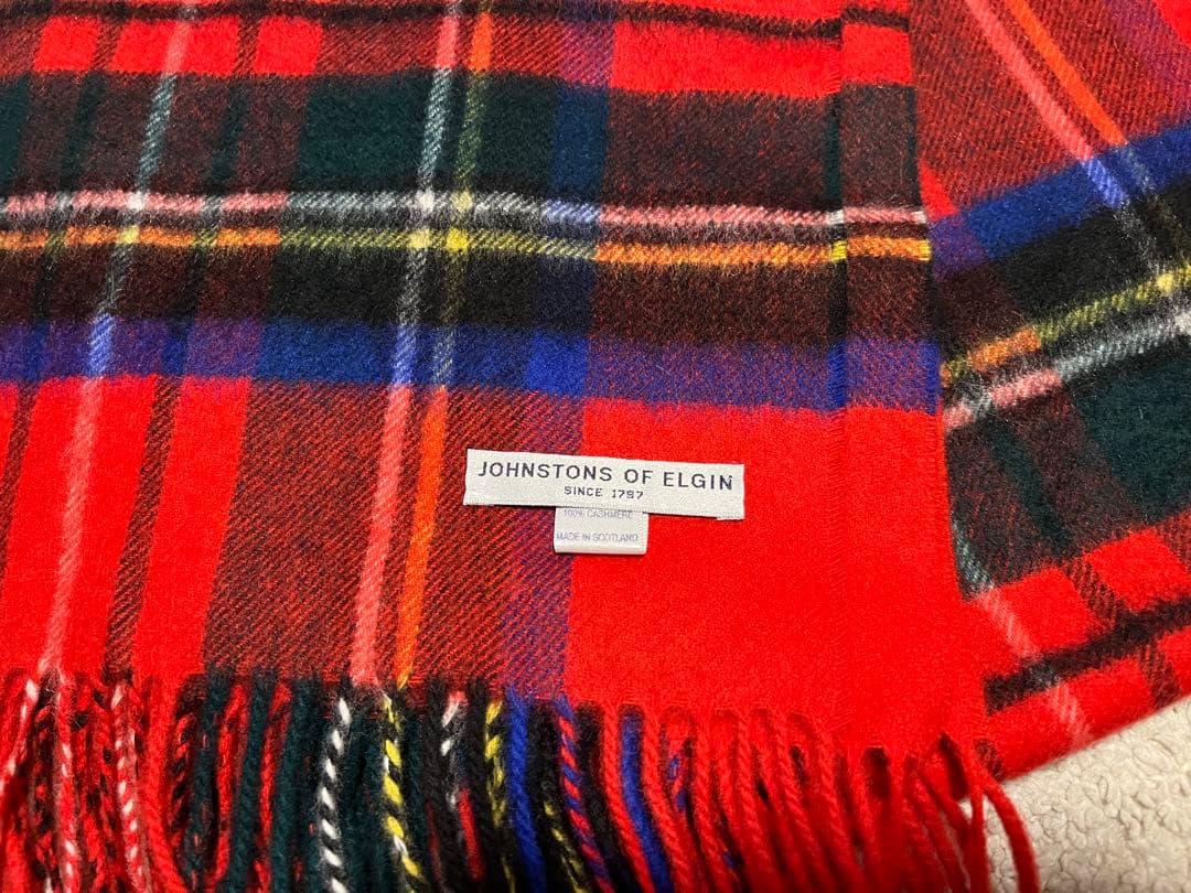 Johnstons of Elgin 大判 カシミヤ ストール
