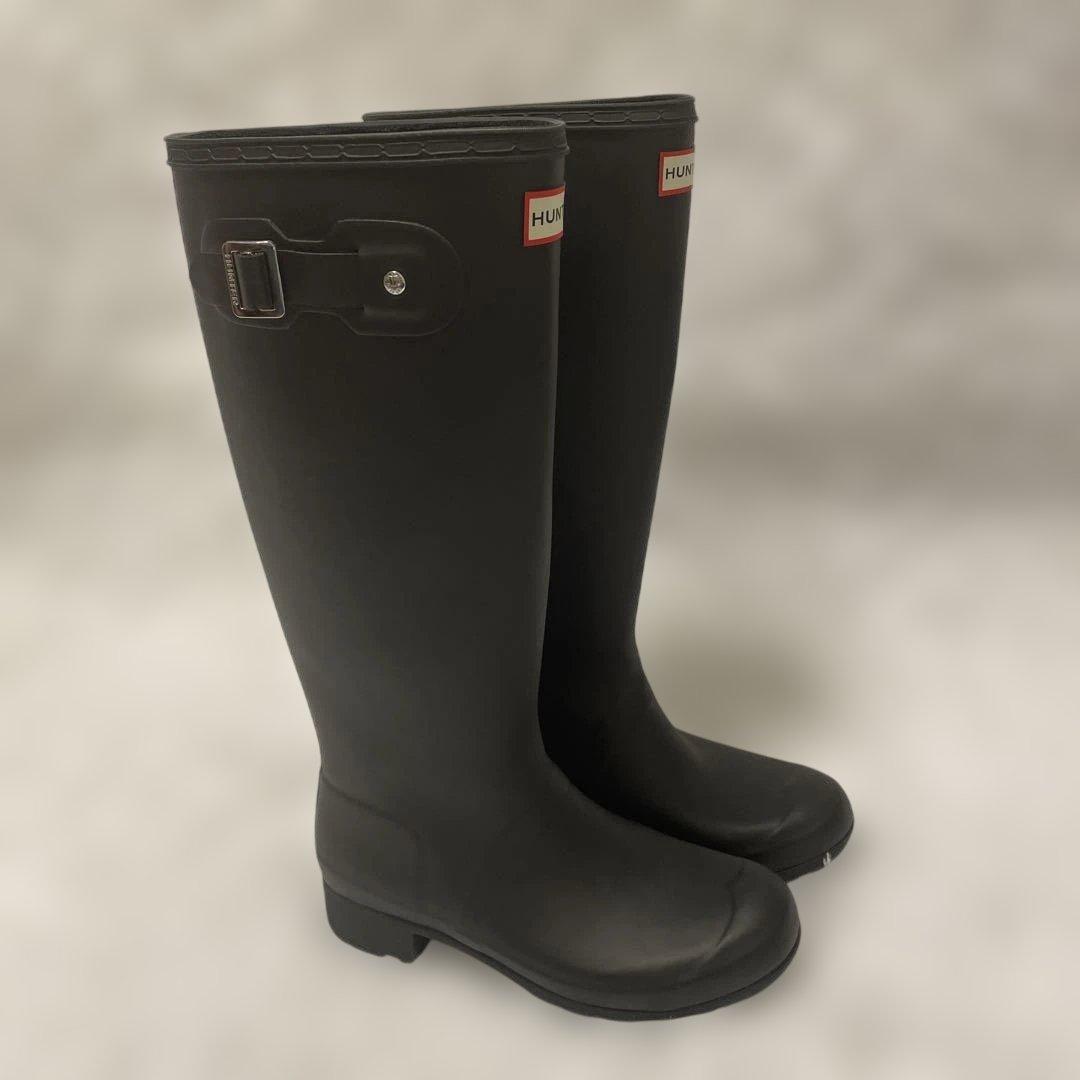 美品　人気　HUNTER ハンターブラック サイドバックル付　トール　23