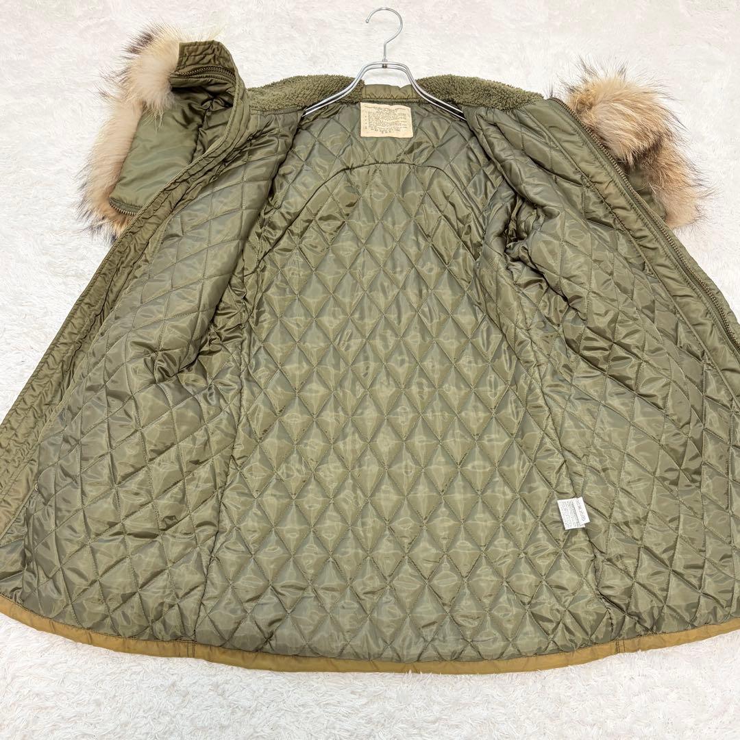 G.O.A ミリタリー 中綿モッズコート リアルラクーンファー n-2b 古着
