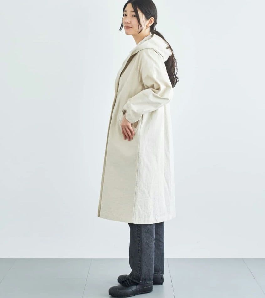 美品HAU/CLASKA【定価3.6万】　コットンフーデッドキャンバスコート