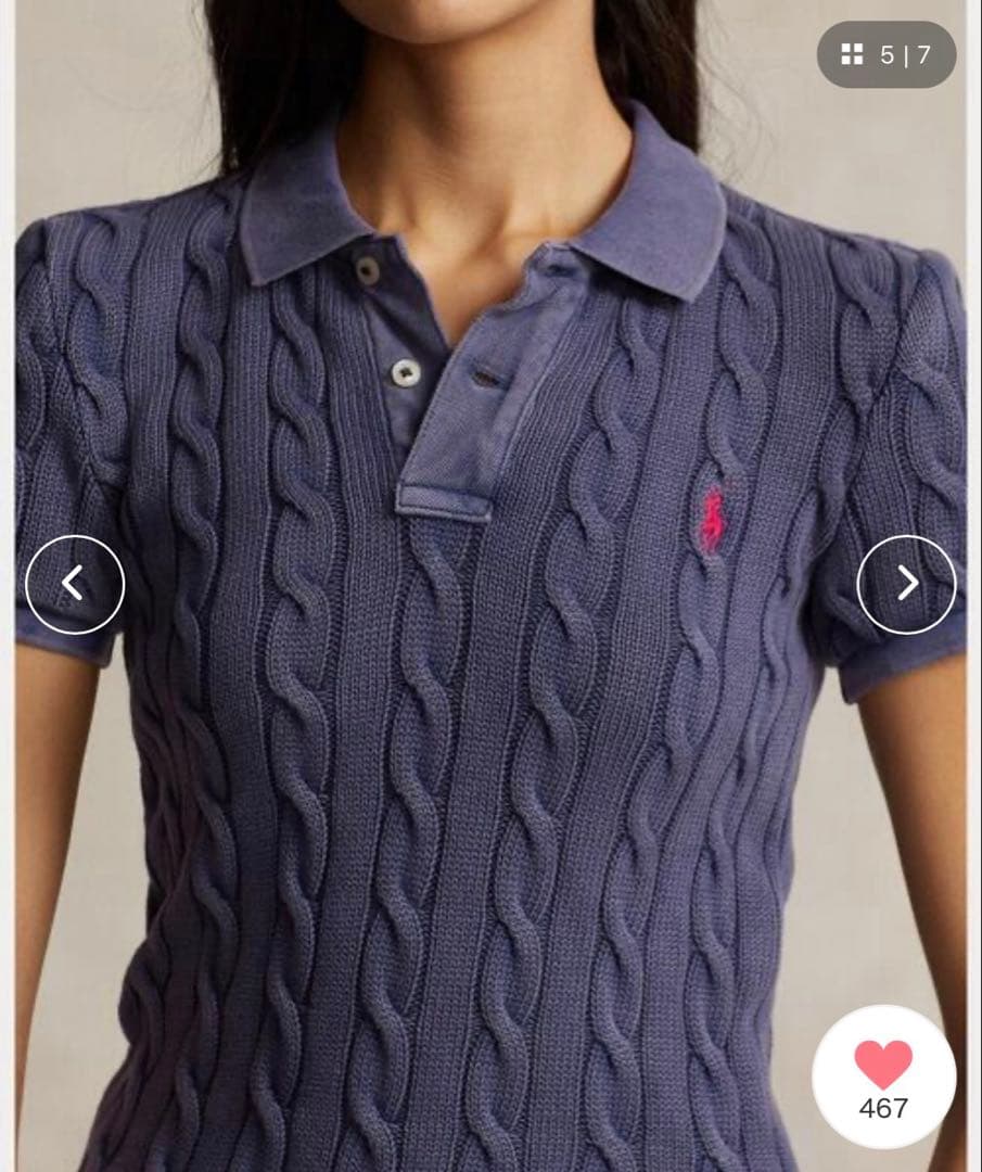 POLO RALPH LAUREN ケーブルニット ポロシャツ